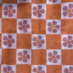 Carreaux orange à fleurs